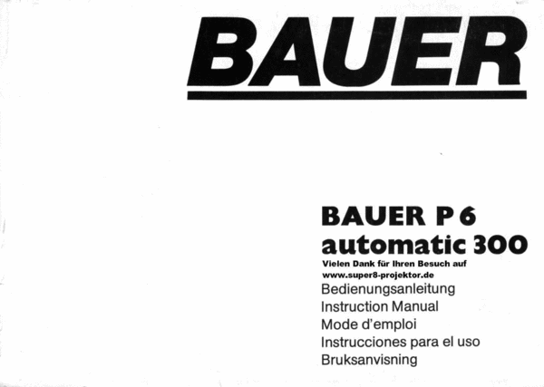 Product picture Bauer P6 automatic 300 francais deutsch english espanol svenska