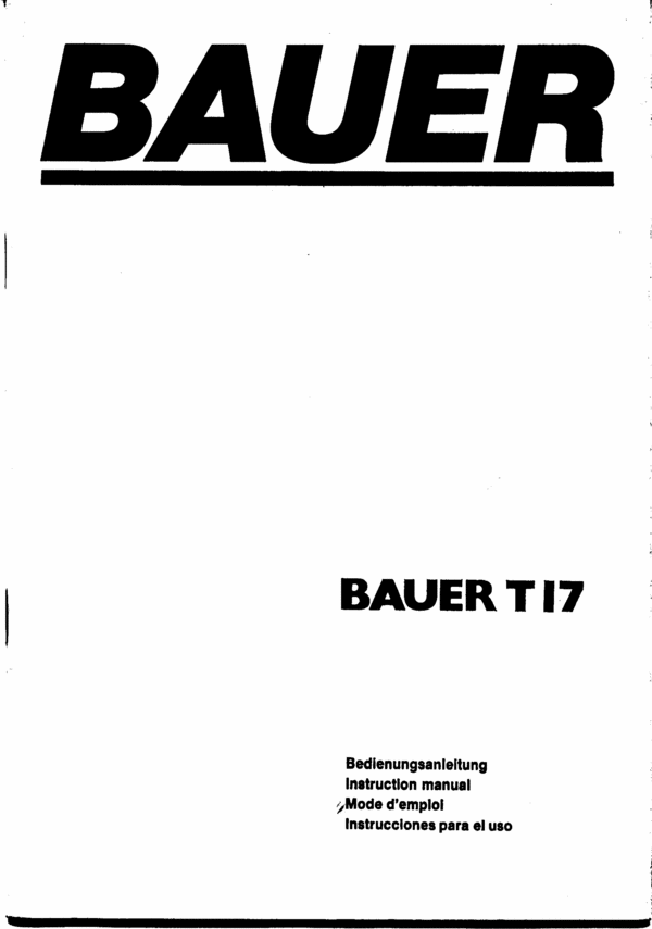 Product picture Bauer T17 francais deutsch english espanol