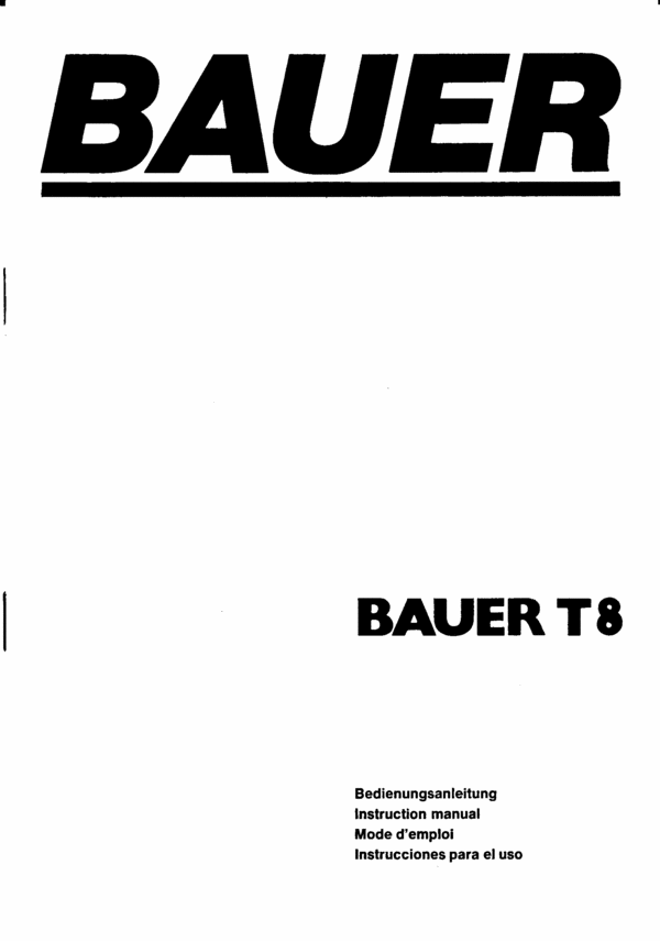 Product picture Bauer T8 francais deutsch english espanol