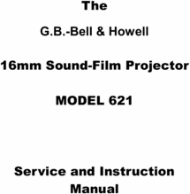 Product picture Bell & Howell 621 english