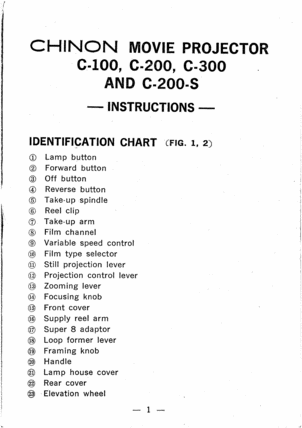 Product picture Chinon C100 C200 C300 C200S english