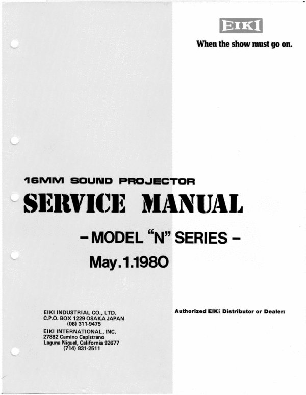 Product picture Eiki N series english