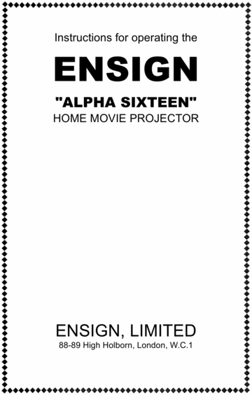 Product picture Ensign alpha sixteen english