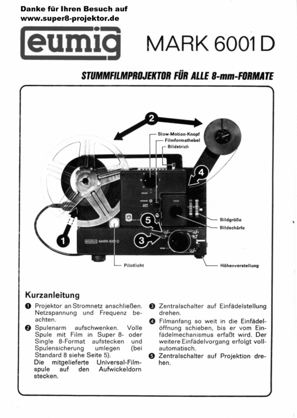 Product picture Eumig Mark 6001D deutsch