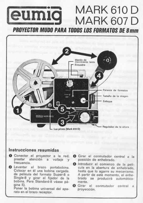 Product picture Eumig Mark 607D 610D spanish