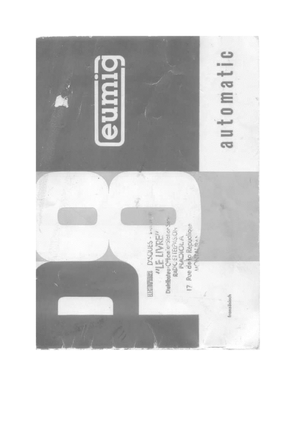 Product picture Eumig P8 automatic