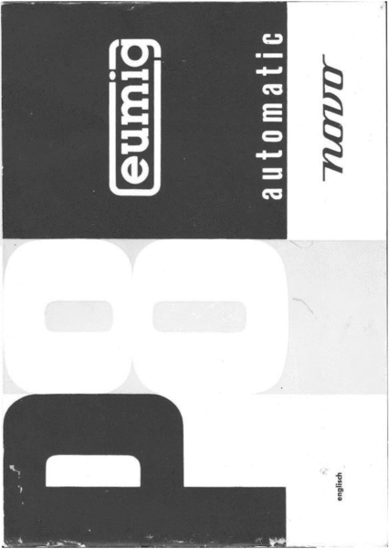 Product picture Eumig P8 automatic novo english