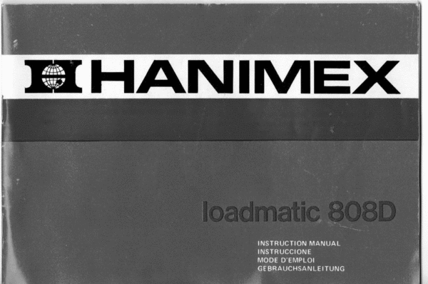Product picture Hanimex loadmatic 808D francais english deutsch