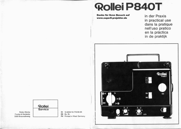 Product picture Rollei P840T francais deutsch english espanol