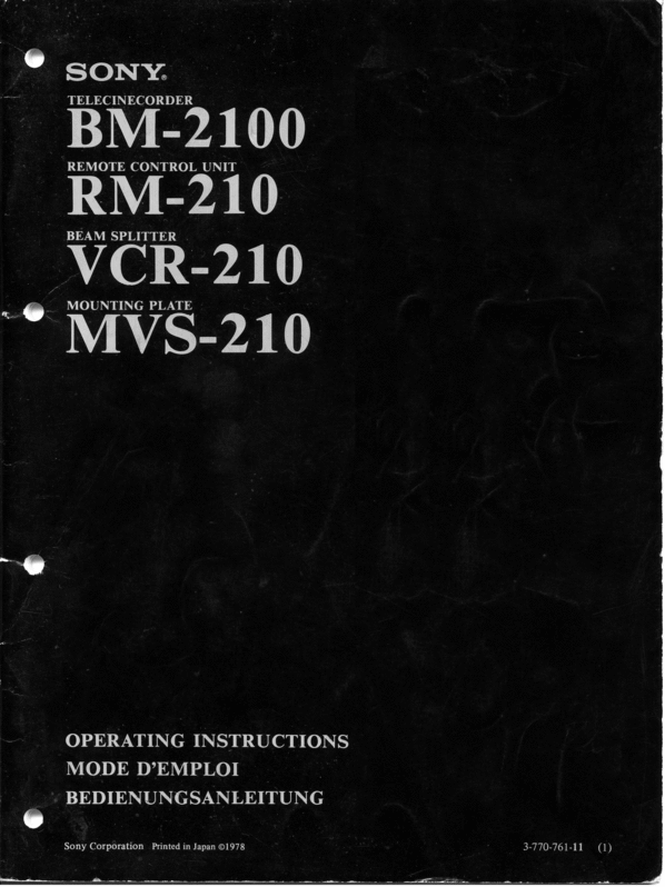 Product picture Sony BM 2100 francais